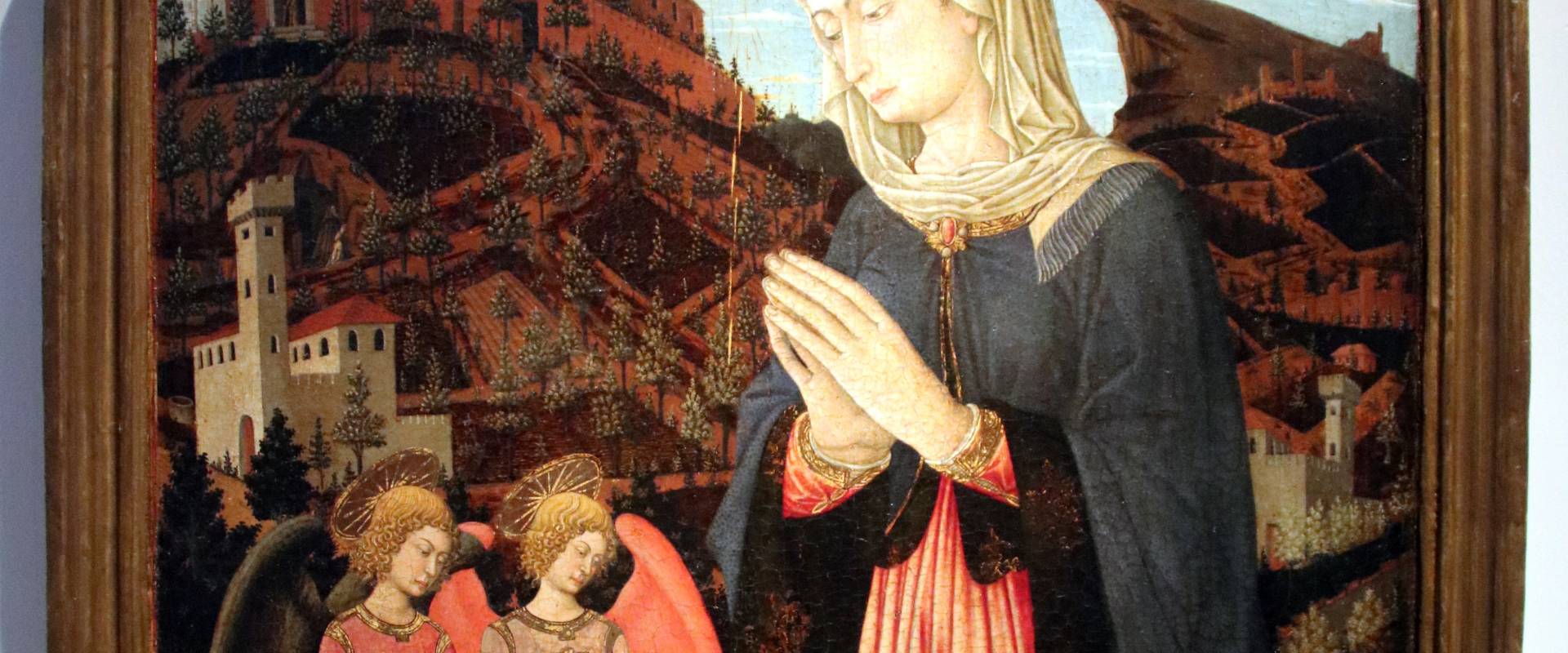 Giovanni Francesco da Rimini, Madonna in adorazione del Bambin Gesù, san Giovannino, due angeli. Padre eterno e angeli, 1460-65 photo by Mongolo1984